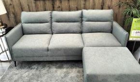 SOFA IRVING C/OTTOMAN K658-72 SEAFOAM